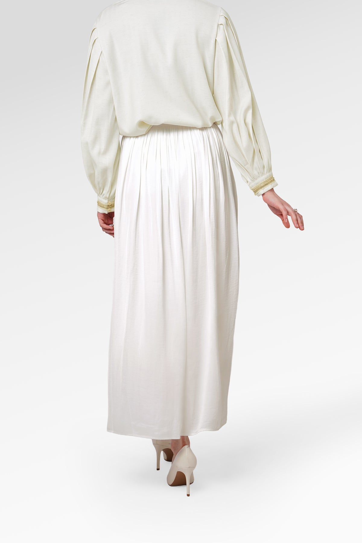 Denna Gather Skirt - White