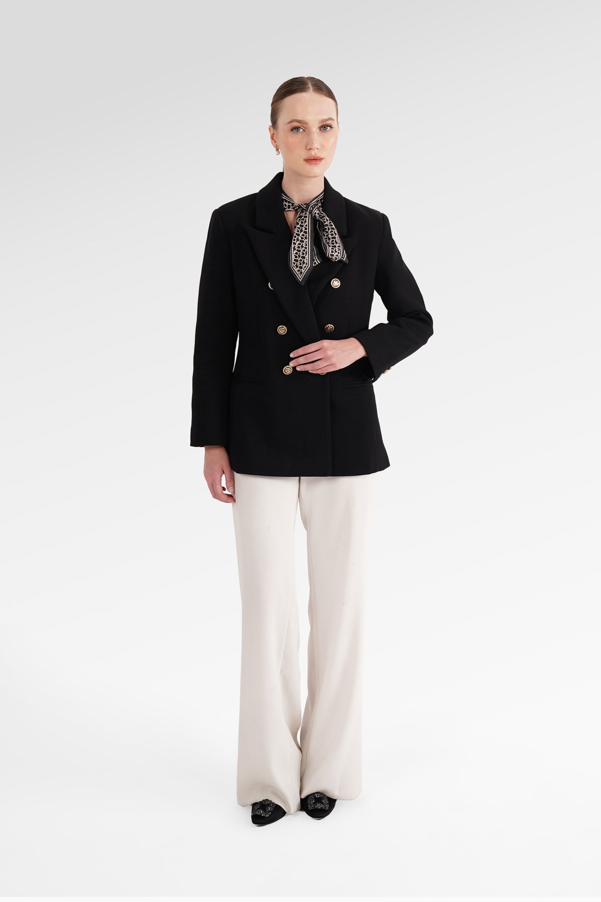 Double Brested Blazer - Black