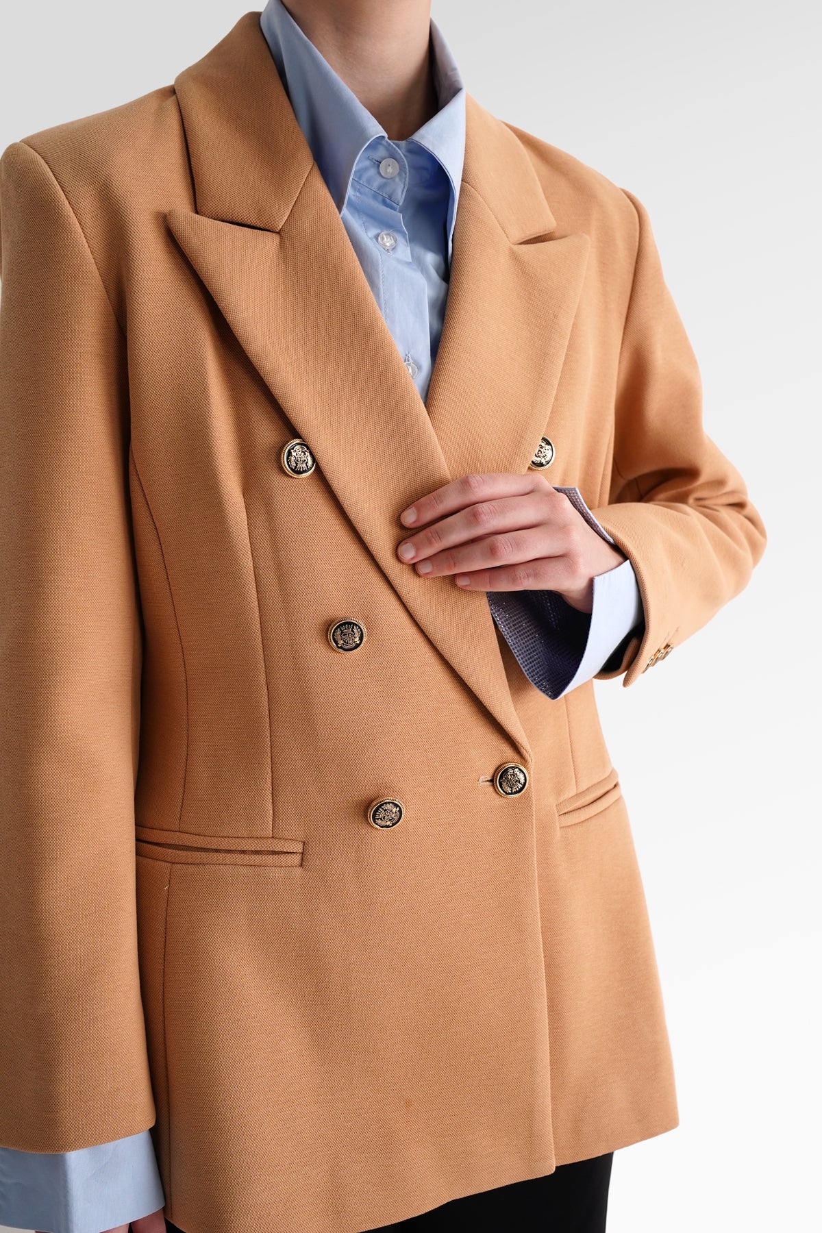 Double Brested Blazer - Brown