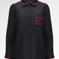 Embroidery Pocket Shirt - Black