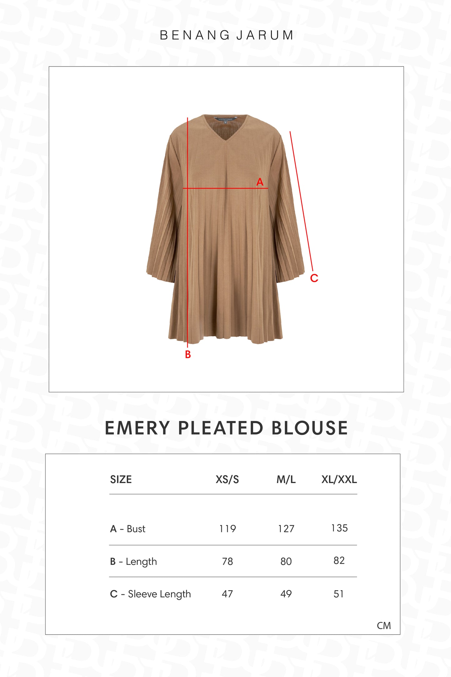 Emery Pleated Blouse - Almond