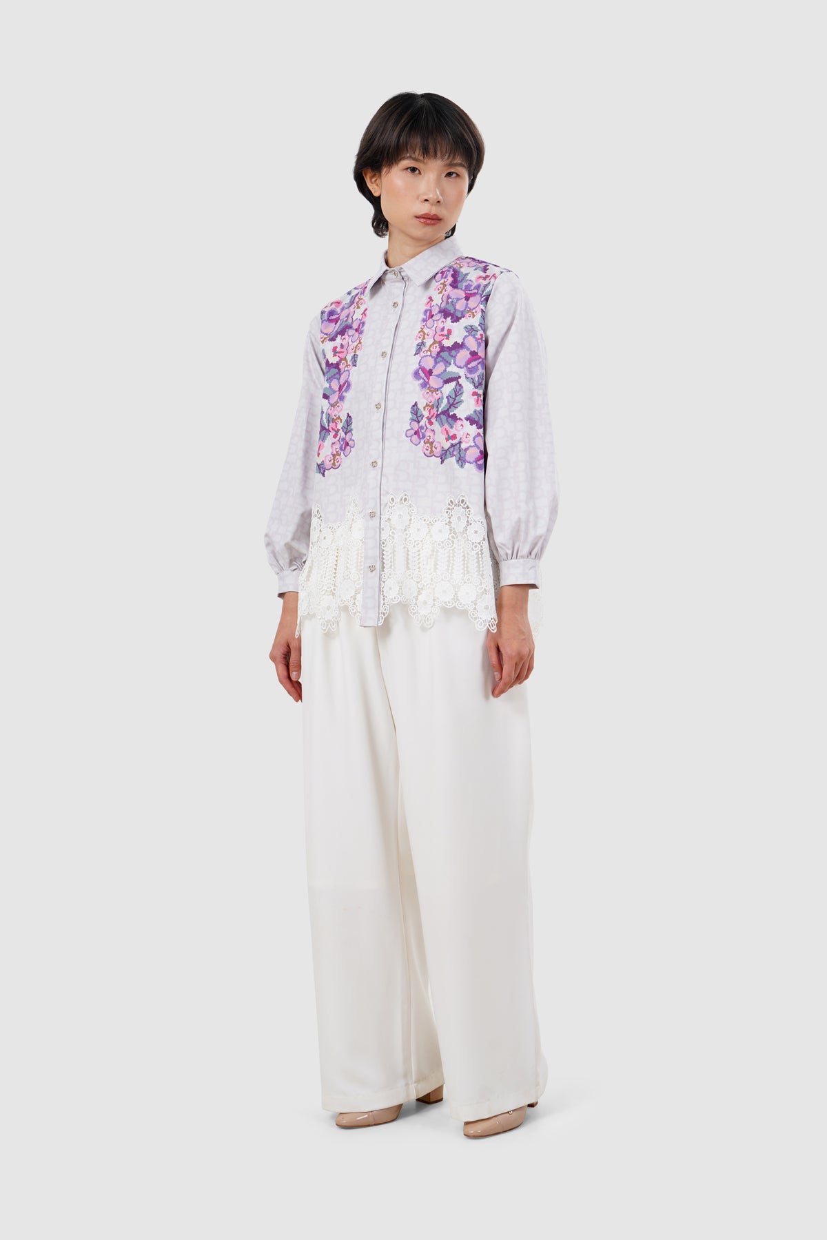 Eclora Lace Shirt - Lavender