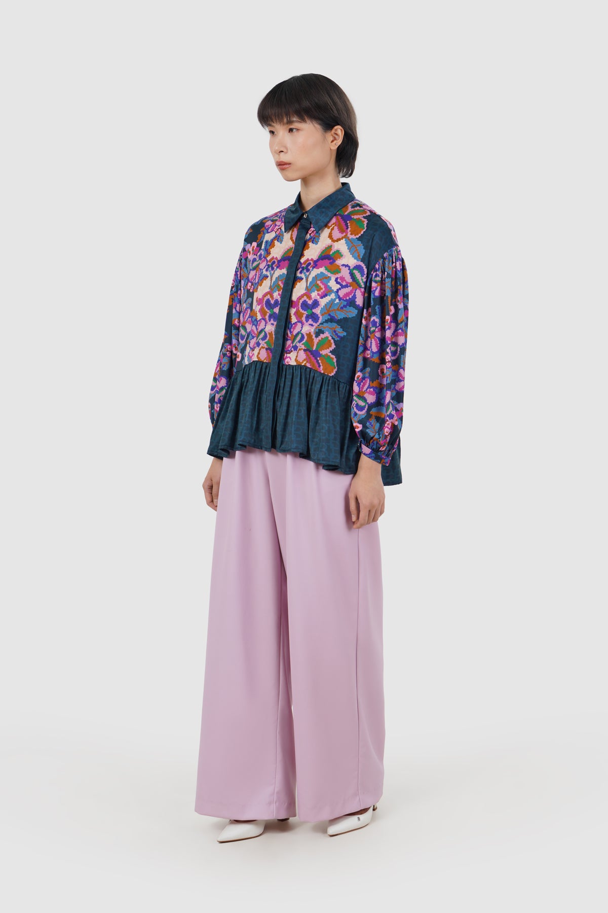 Eclora Ruffle Shirt - Aconitum