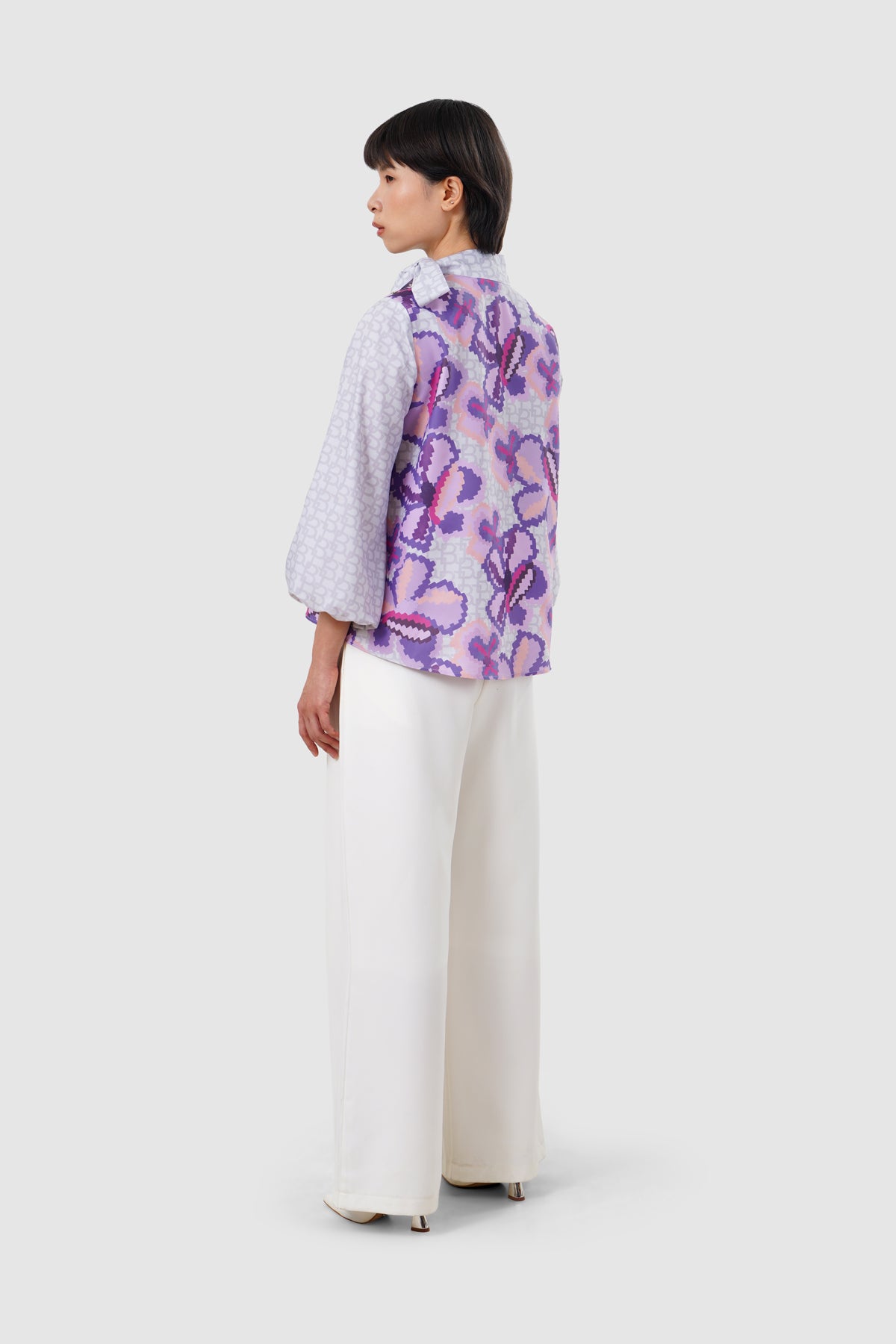 Eclora Tie Blouse - Lavender