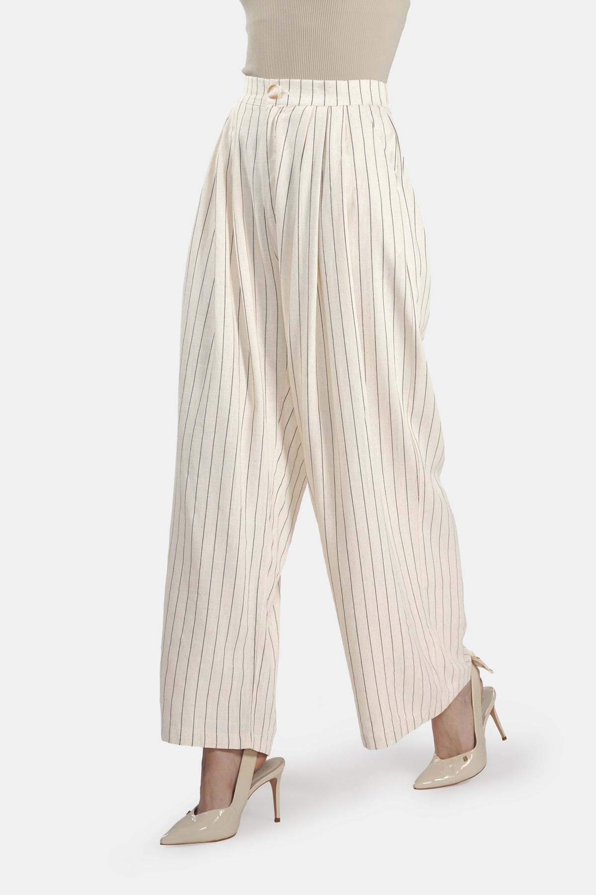 Eleanor Linen Pants - Ivory