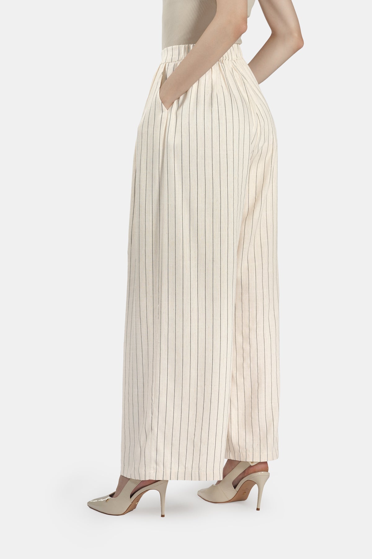 Eleanor Linen Pants - Ivory