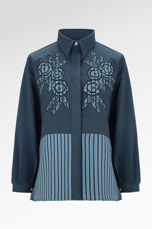 Eline Embroidery Shirt - Twilight Veil