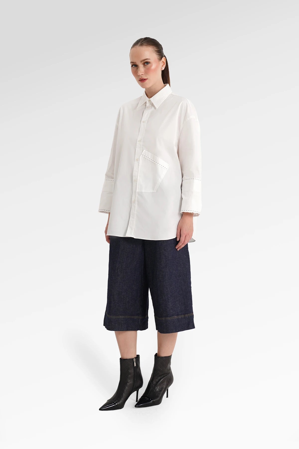 Elinor Stitched Shirt - Off White