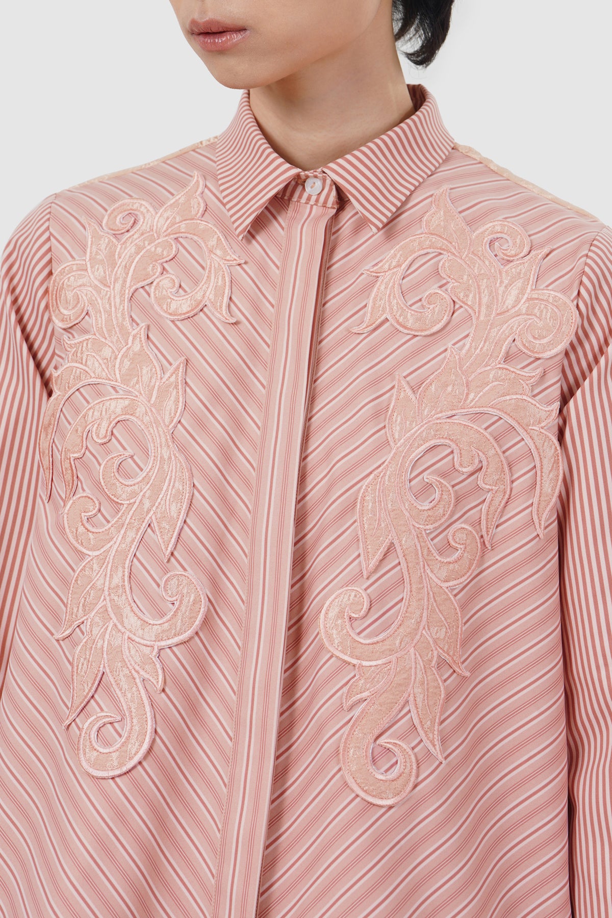 Ellery Embroidery Shirt - Peach