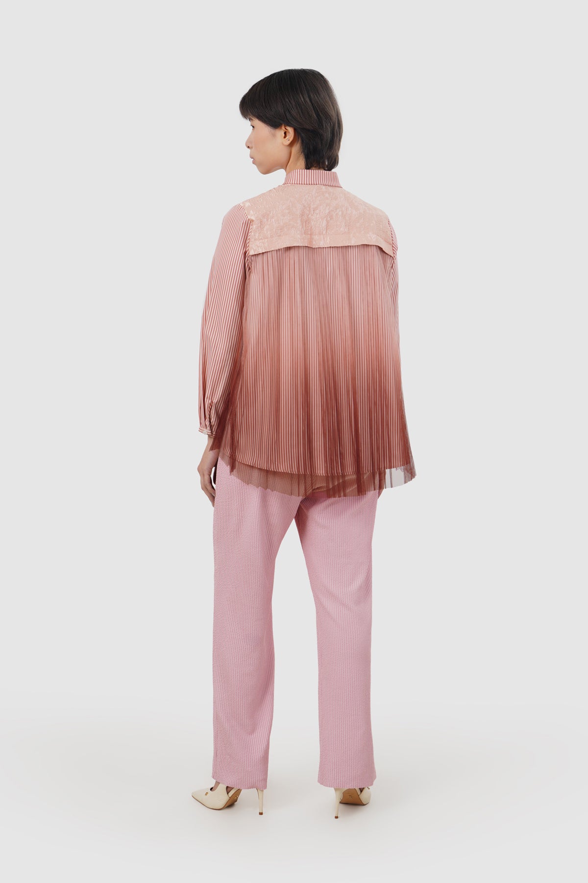 Ellery Embroidery Shirt - Peach