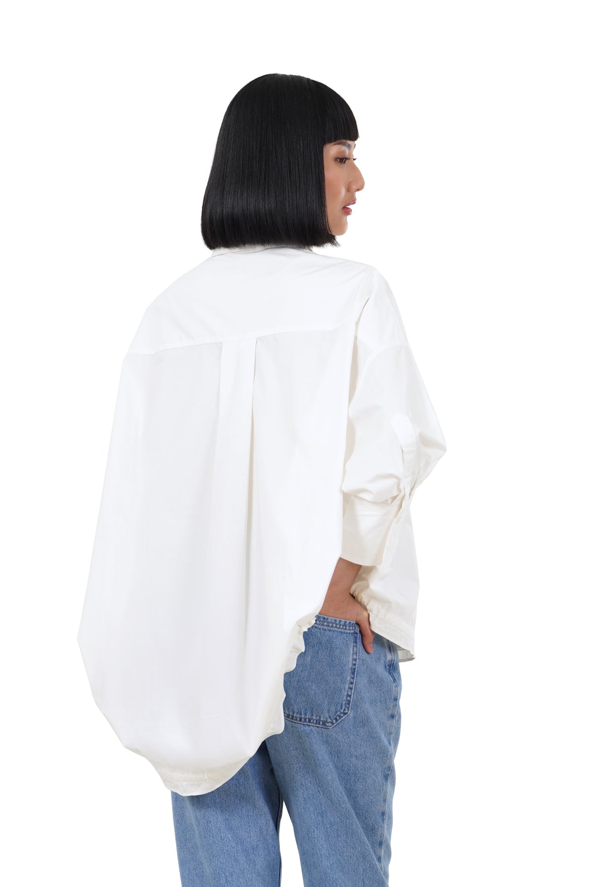 Elliana Drawstring Shirt - White