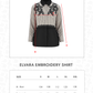 Elvara Embroidery Shirt - Mocha Noir