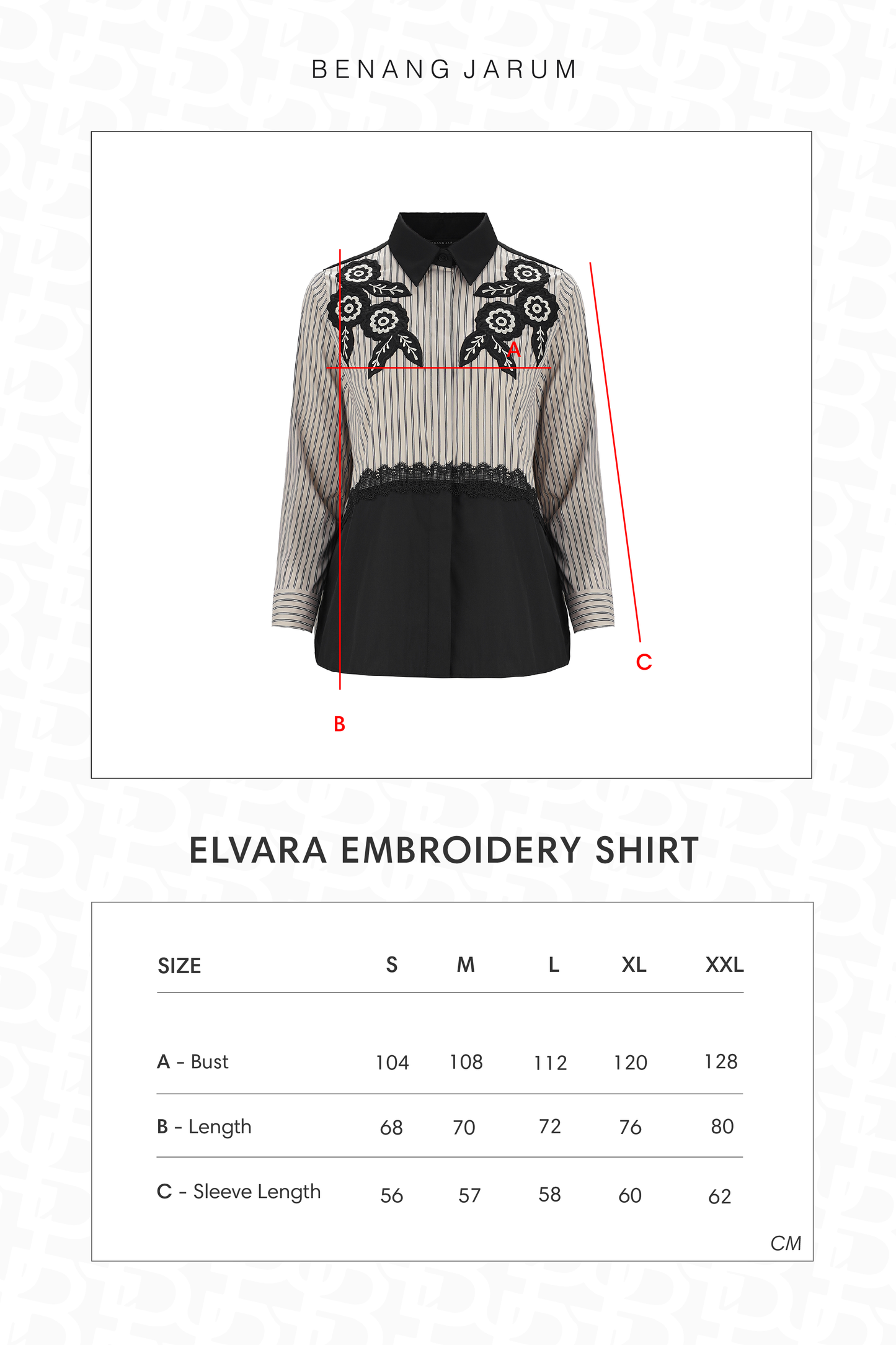Elvara Embroidery Shirt - Mocha Noir