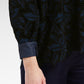 Elys Embroidery Lace Shirt - Deep Blue