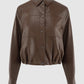 Elyse Leather Jacket - Brown