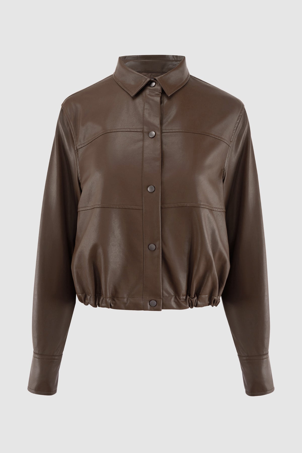Elyse Leather Jacket - Brown