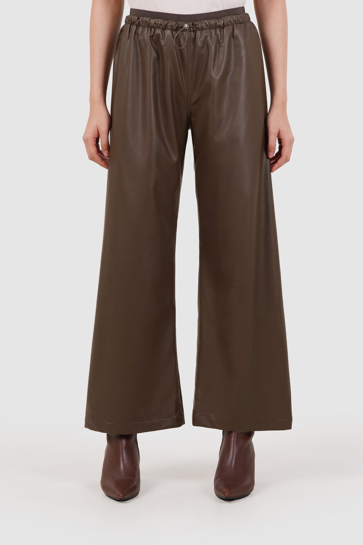 Elyse Leather Pants - Brown