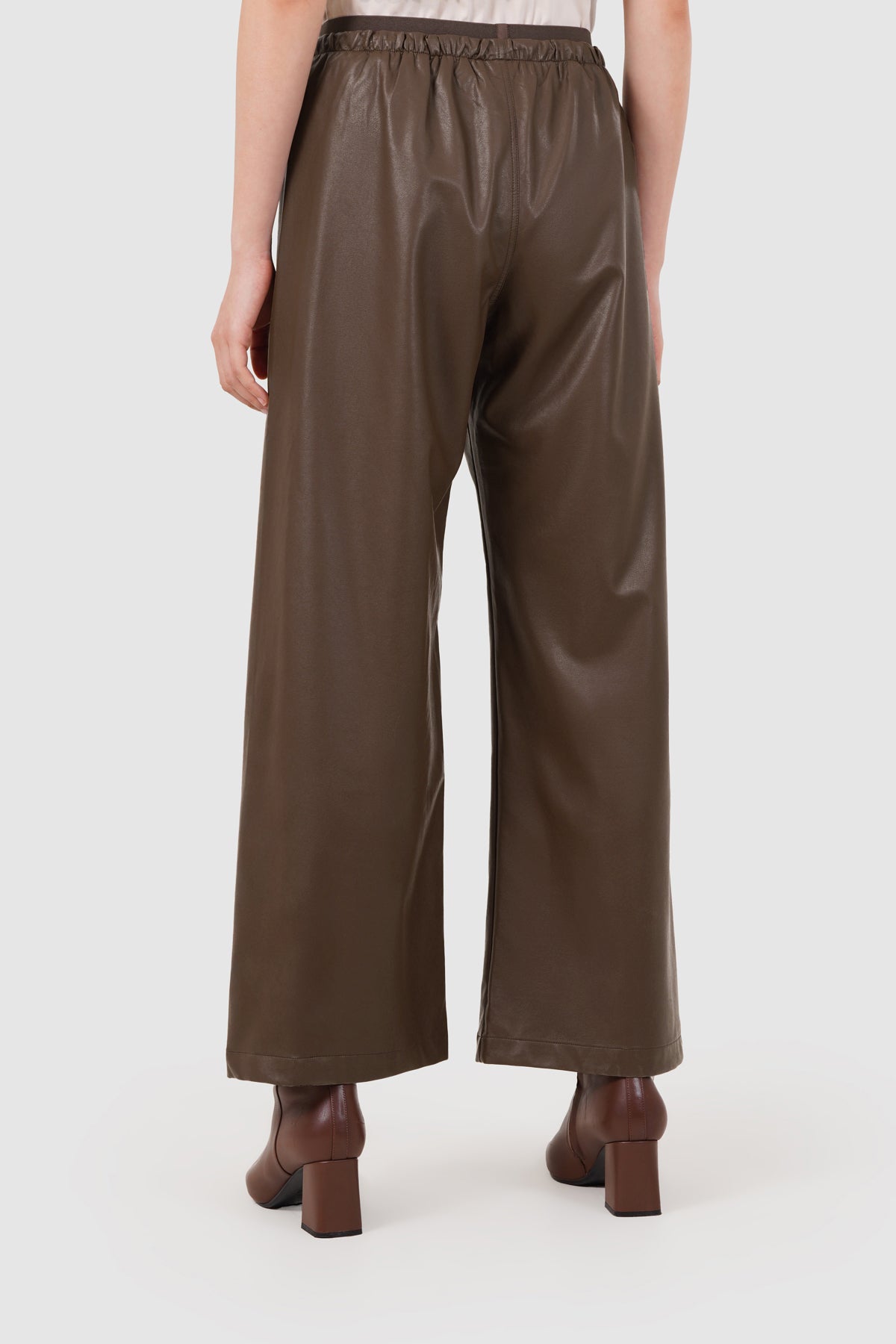 Elyse Leather Pants - Brown