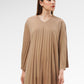 Emery Pleated Blouse - Almond