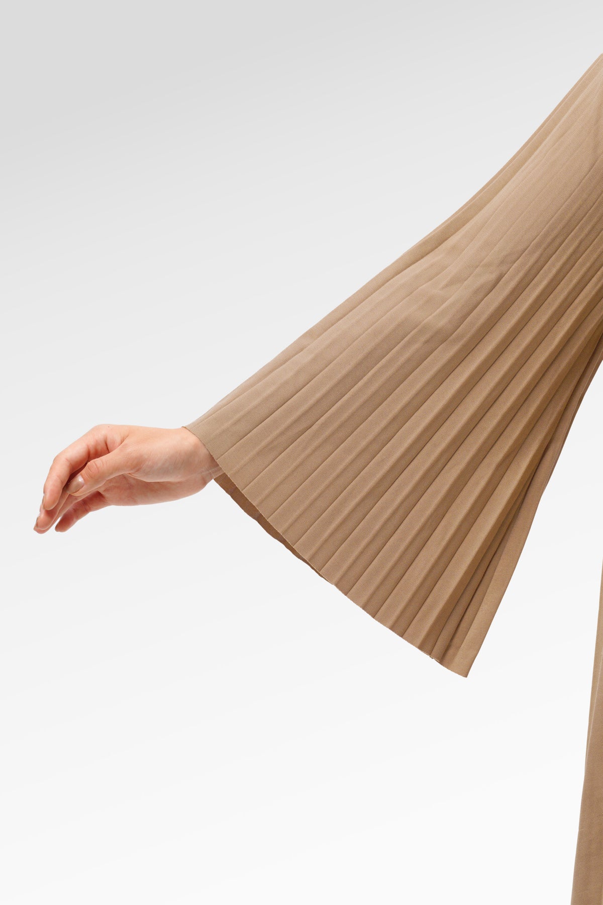 Emery Pleated Blouse - Almond