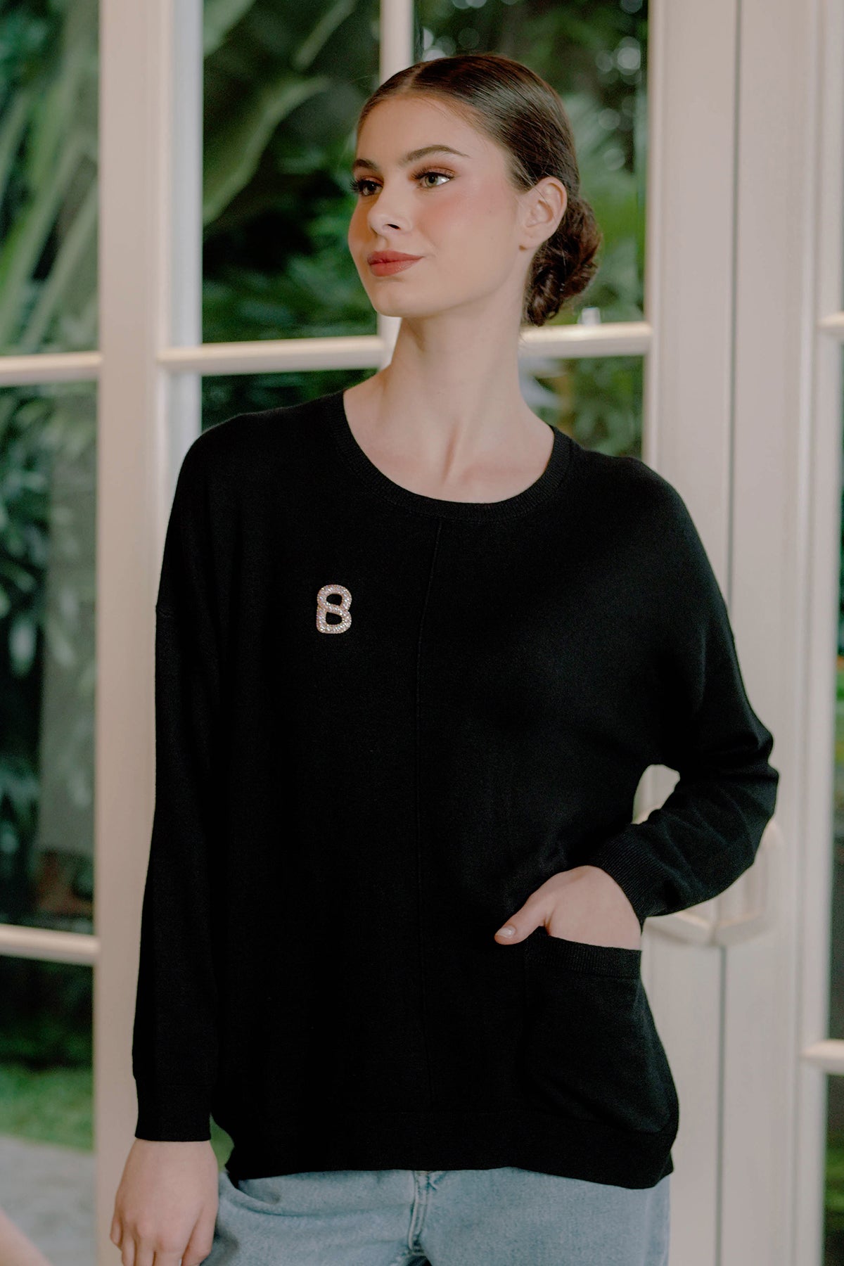 Extra Fine Knitwear Pocket - Black