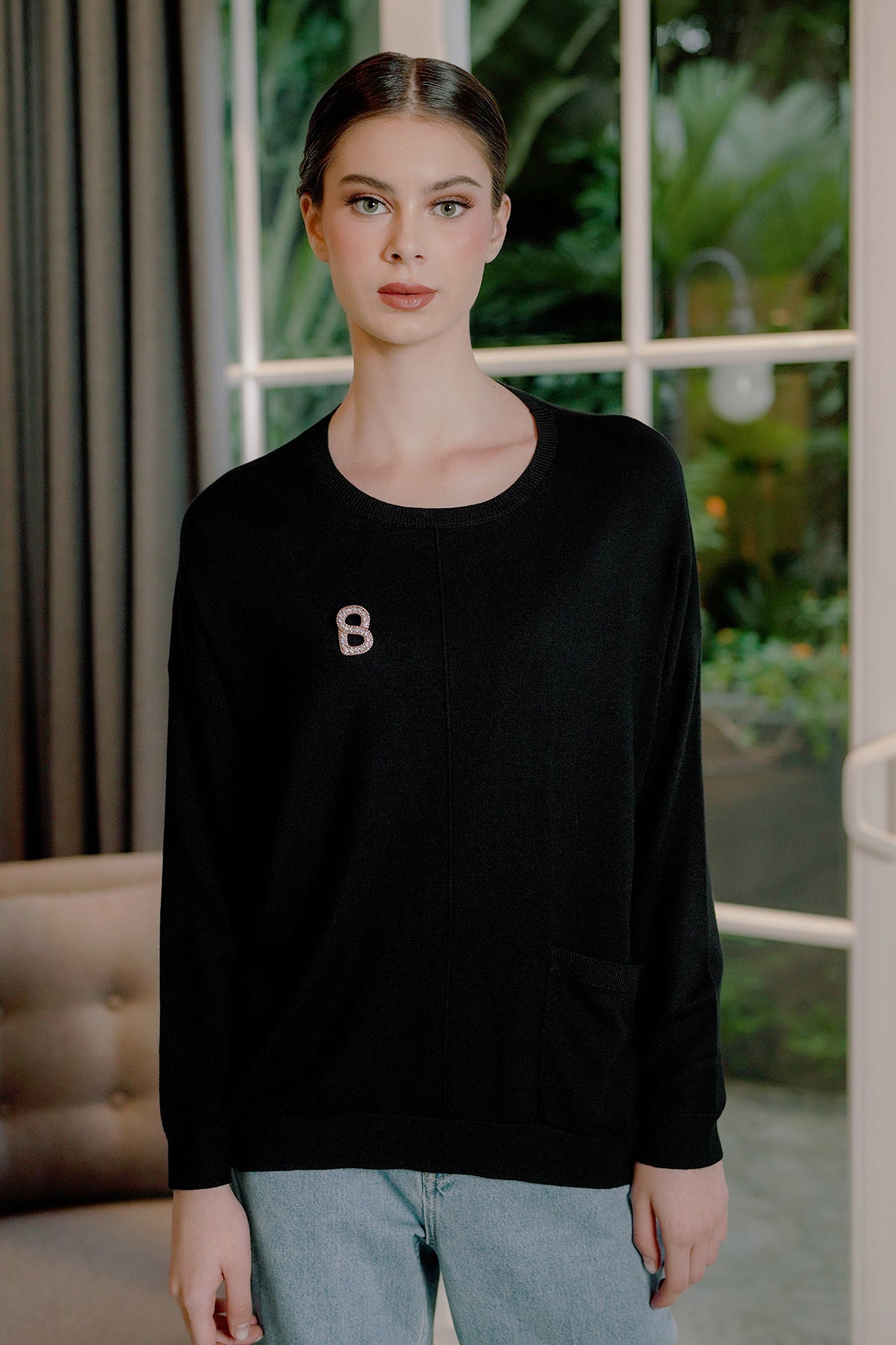 Extra Fine Knitwear Pocket - Black