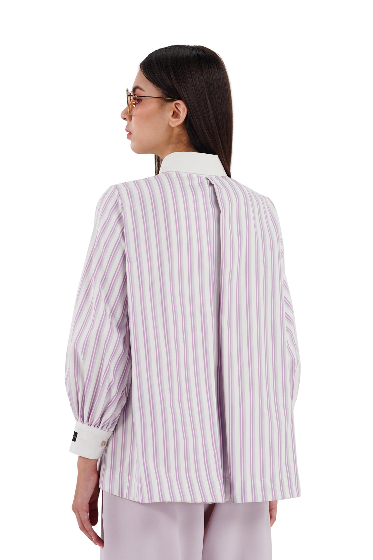 Fiorella Lace Shirt - Soft Purple