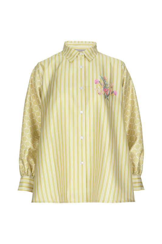 Floral Symphony Basic Shirt - Calendula