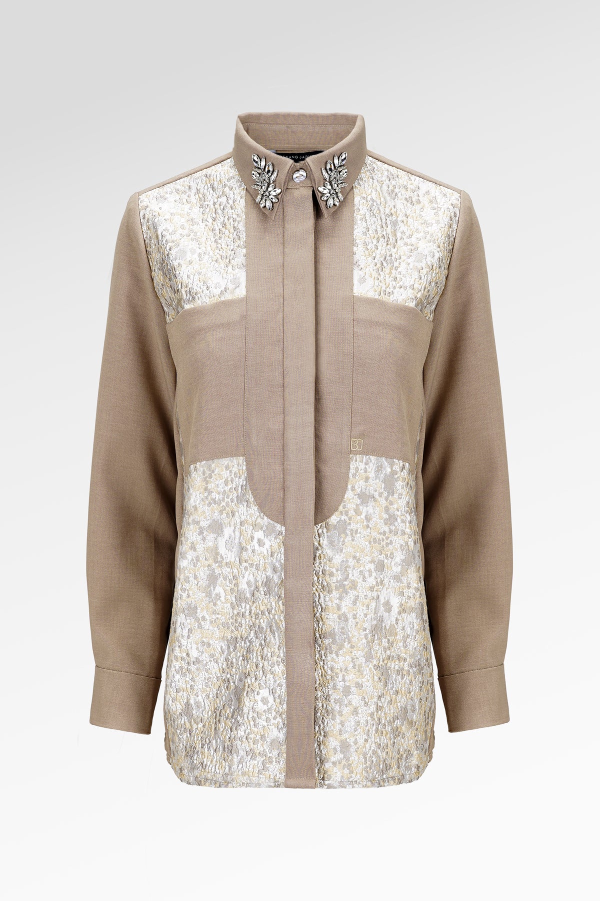 Corrine Jacquard Shirt - Mocha