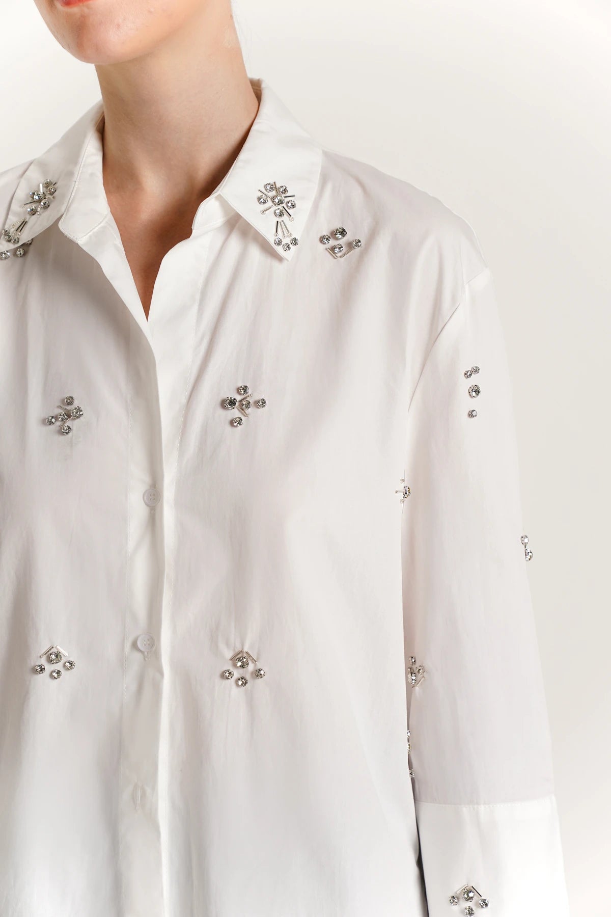 Giana Beads Shirt - Off White