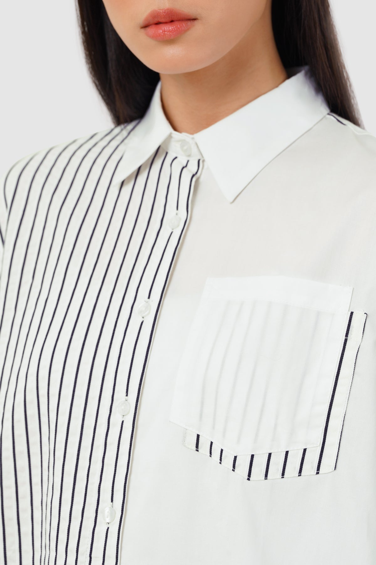 Giselle Stripey Shirt - White