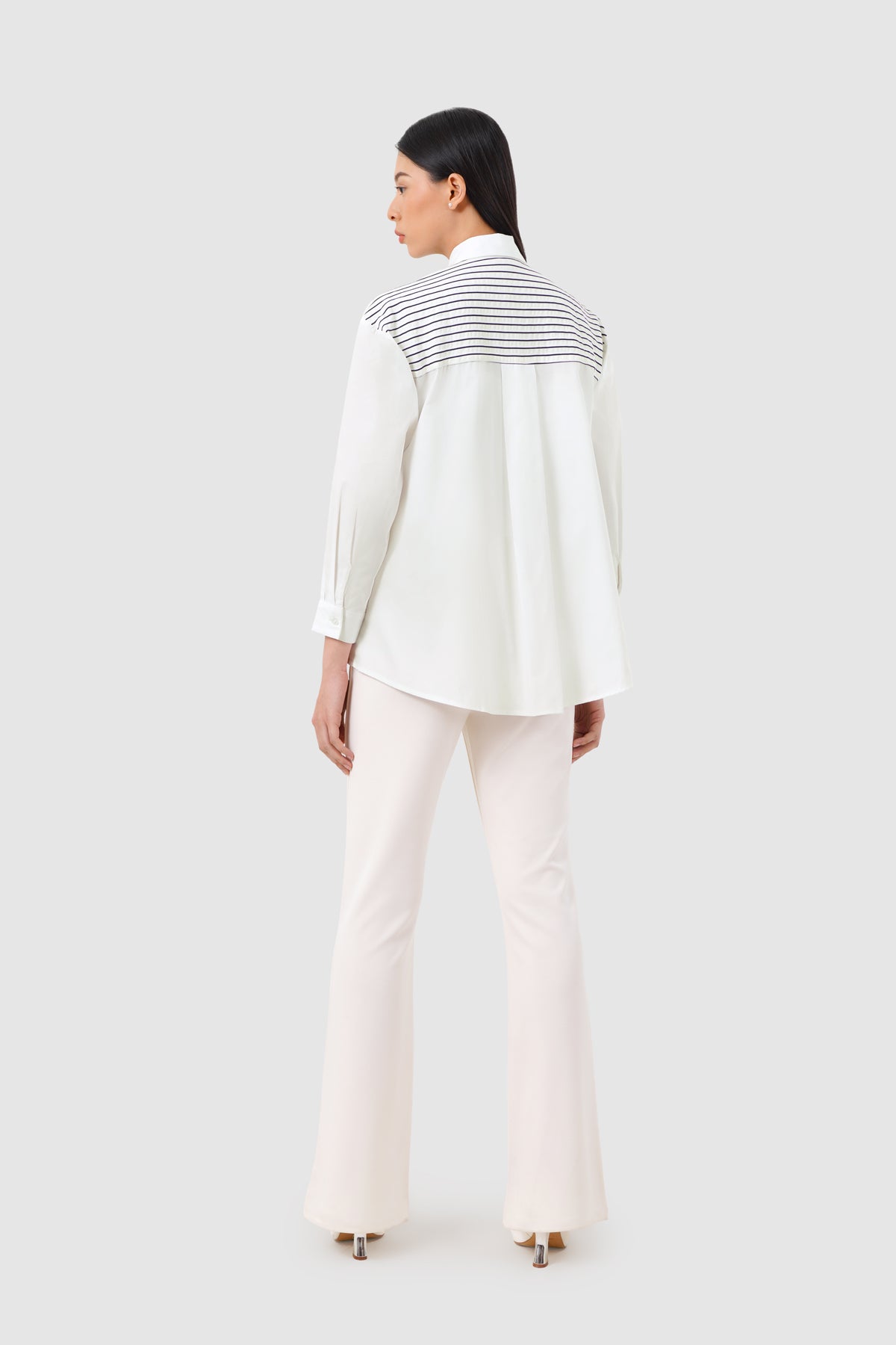 Giselle Stripey Shirt - White