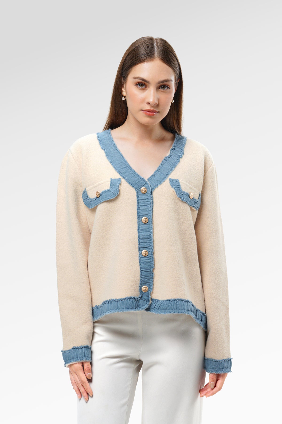 Gracelyn Knit Outer - Light Beige