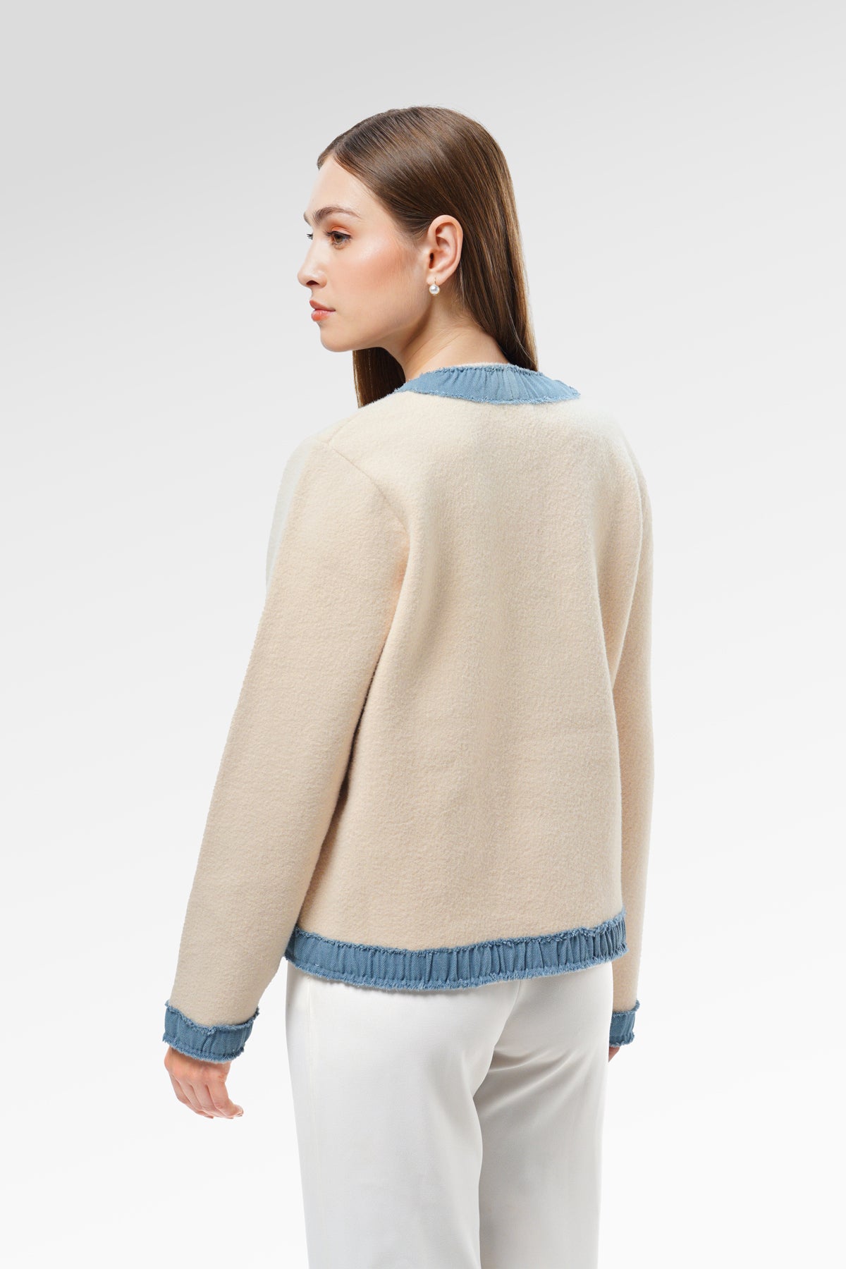 Gracelyn Knit Outer - Light Beige
