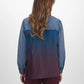 Harmony in Stripe Back Pleated Shirt - Maroon Navy