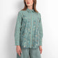 Harmony in Stripe Blooming Lace Shirt - Dusty Mint