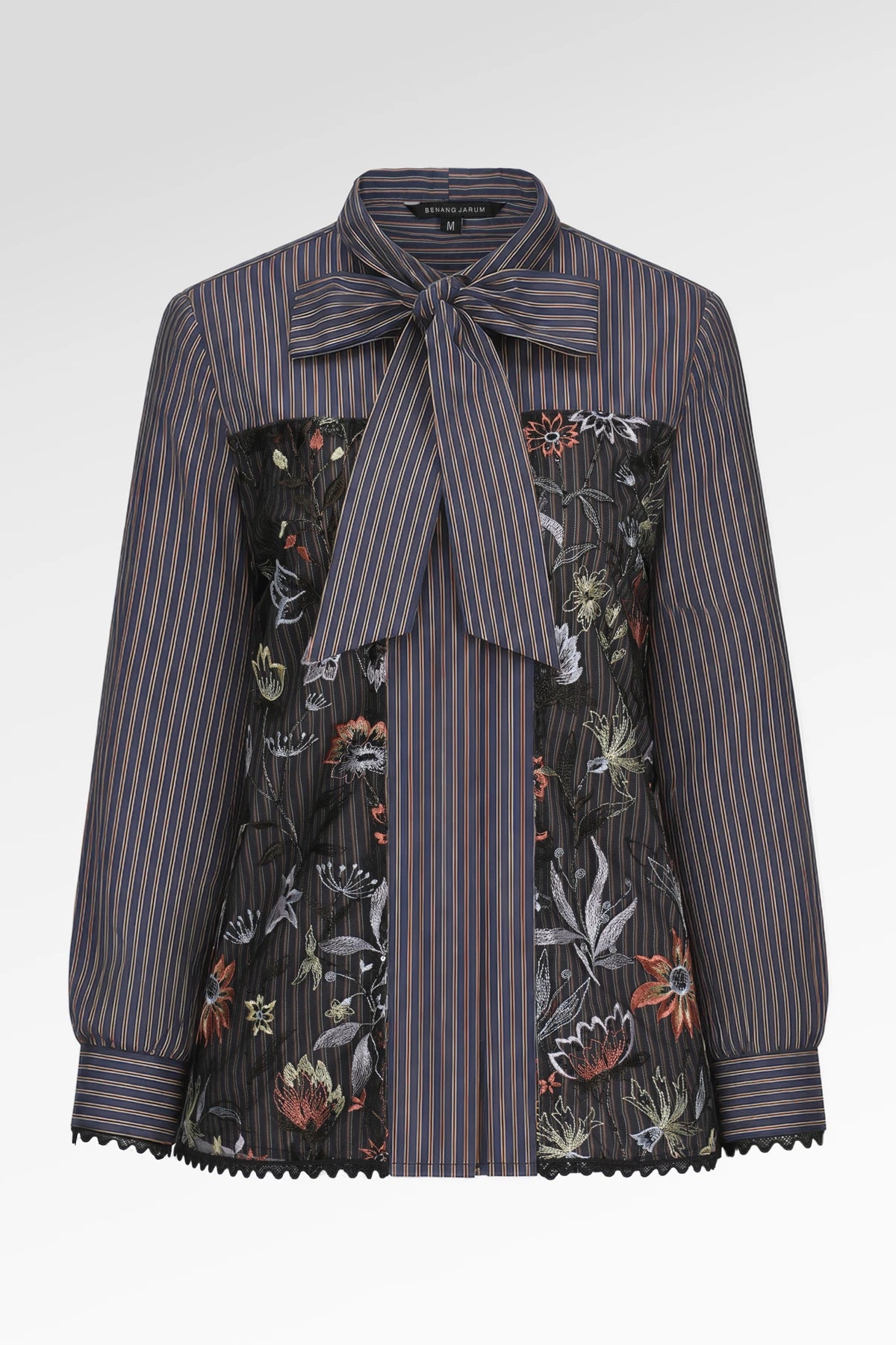 Harmony in Stripe Bow Shirt - Navy