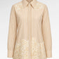 Harmony in Stripe Embroidery Shirt - Pastel Yellow