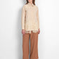 Harmony in Stripe Embroidery Shirt - Pastel Yellow
