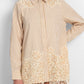 Harmony in Stripe Embroidery Shirt - Pastel Yellow