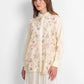 Harmony in Stripe Lace Shirt - Butter Yellow