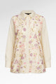 Harmony in Stripe Lace Shirt - Butter Yellow