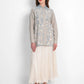 Harmony in Stripe Lace Shirt - Oatmeal Blue