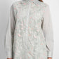 Harmony in Stripe Lace Shirt - Sage