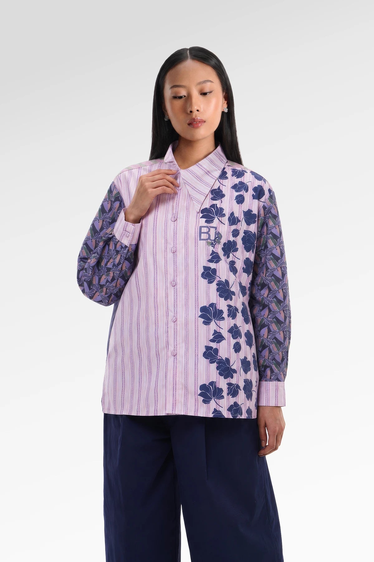 HBJ Asymmetrical Shirt - Lembayung Aksara
