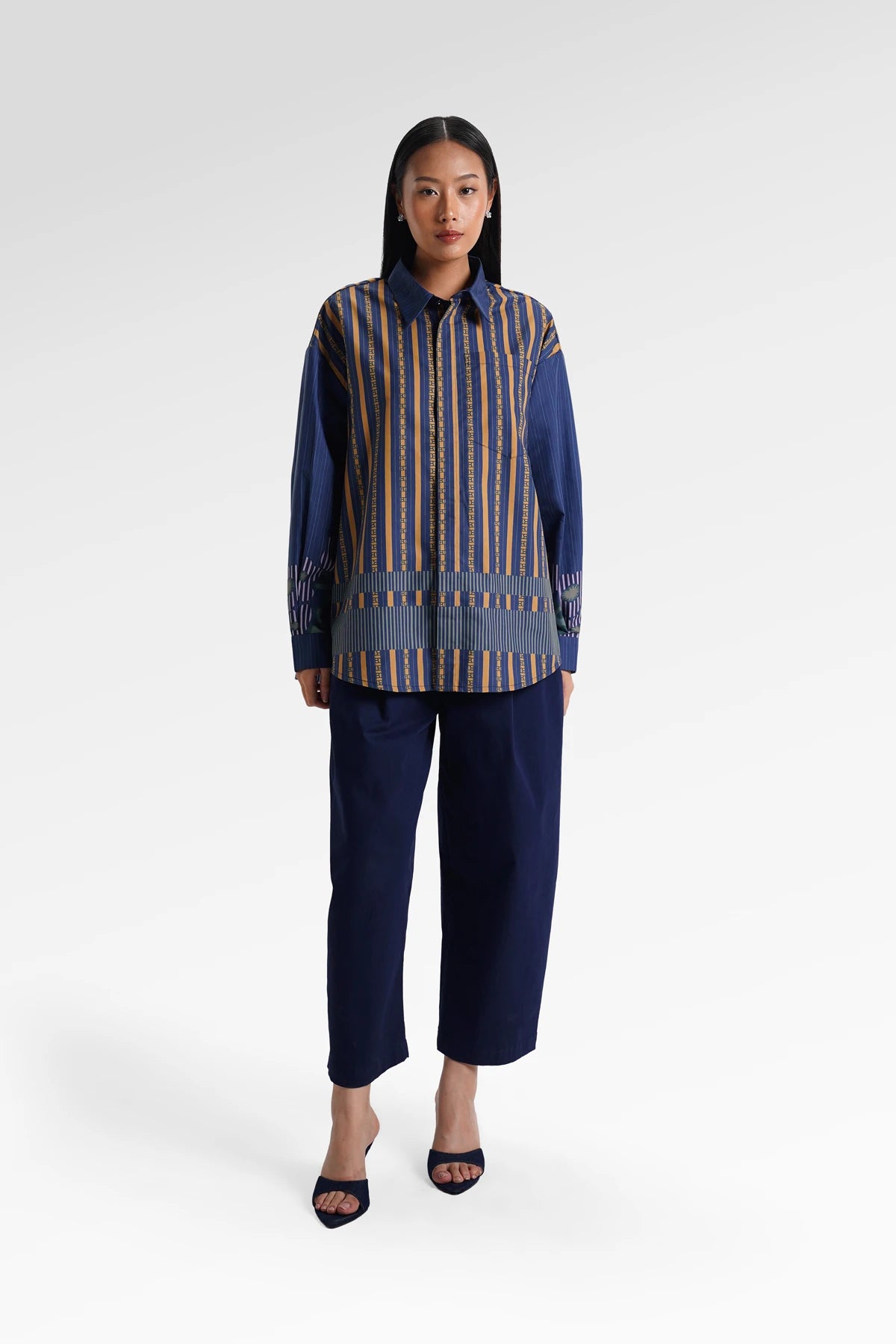 HBJ Back Pleated Shirt - Malam Rintik