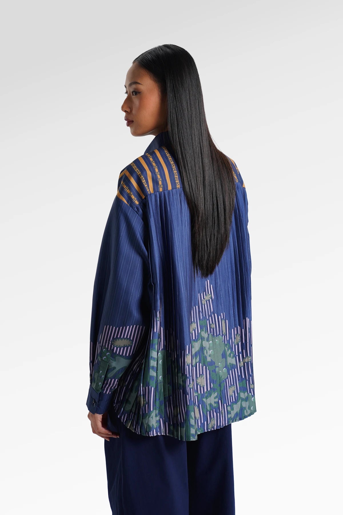 HBJ Back Pleated Shirt - Malam Rintik