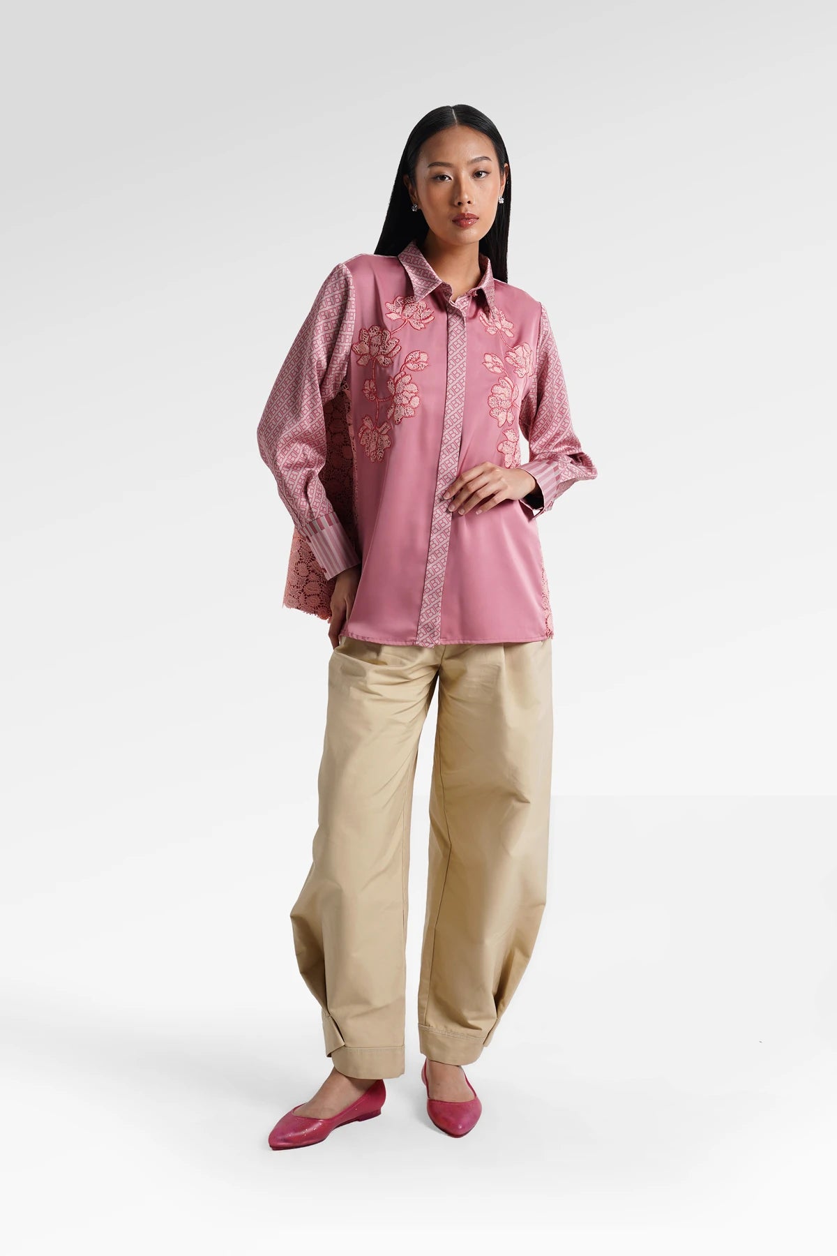HBJ Embroidery Lace Shirt - Senja Merona