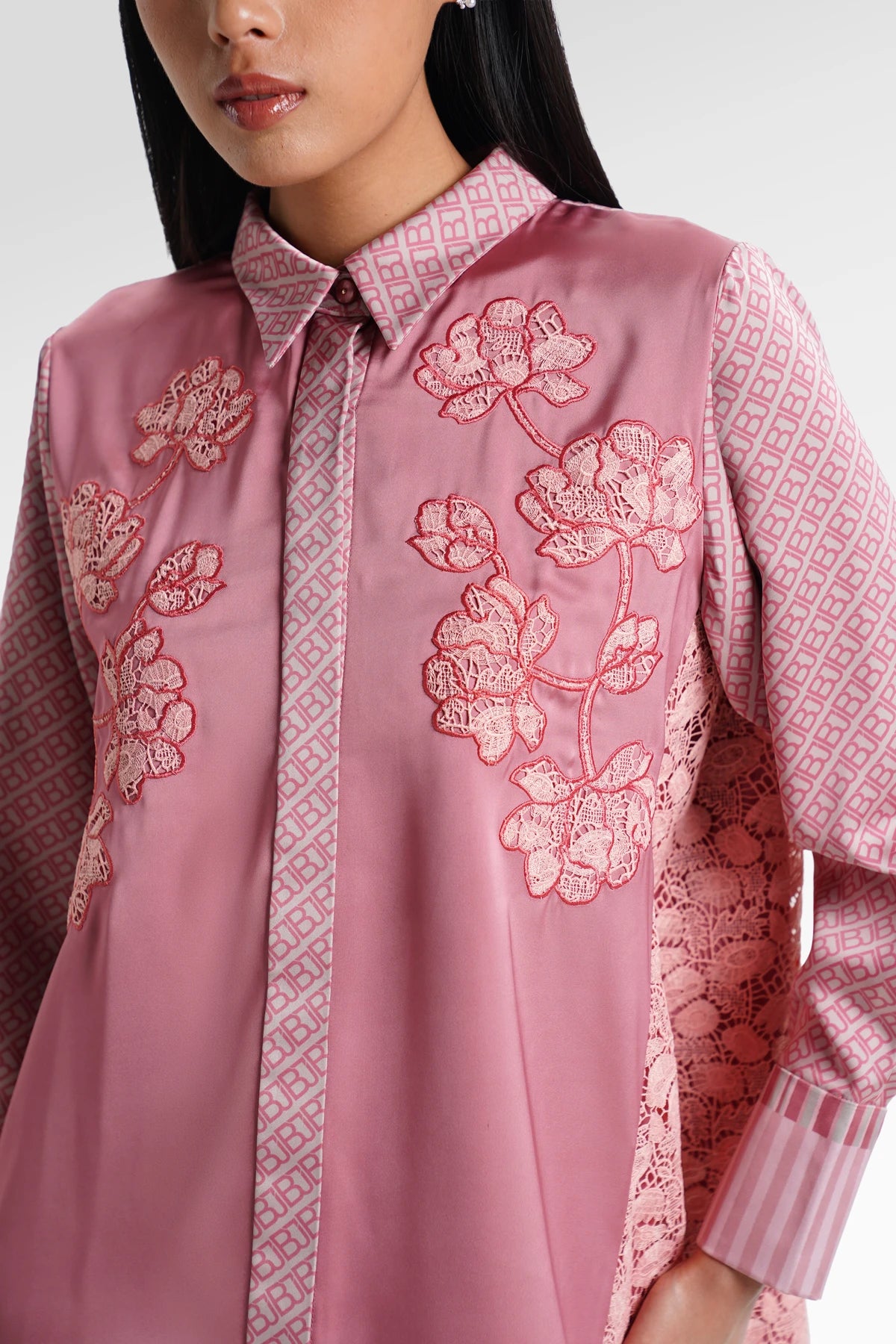 HBJ Embroidery Lace Shirt - Senja Merona