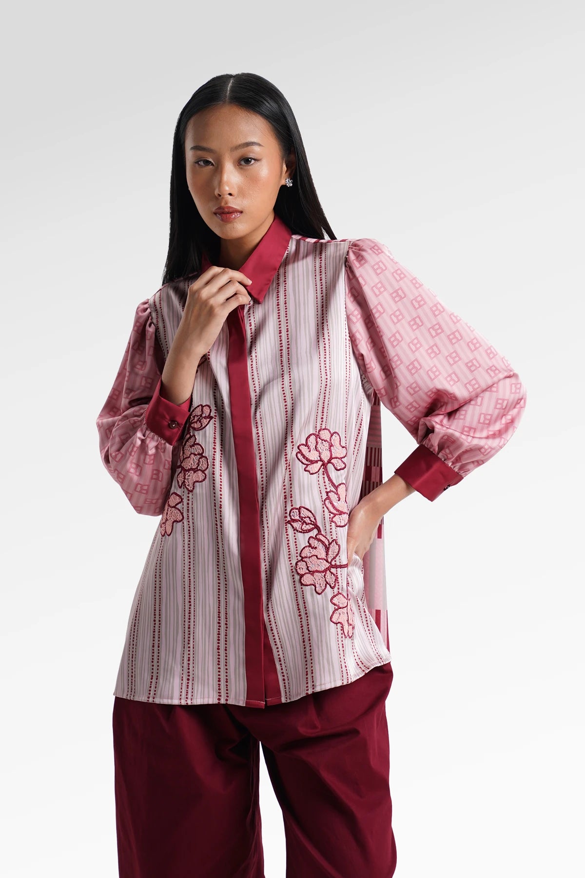HBJ Embroidery Shirt - Senja Merona